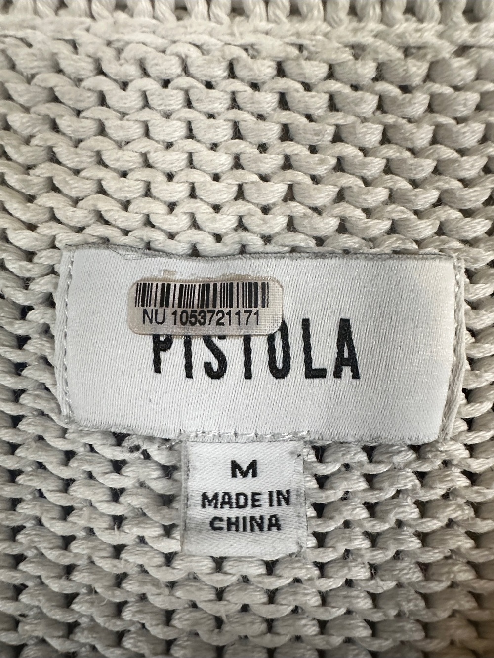 PISTOLA Arlo Striped Collared Sweater Black White 100% Cotton Polo Knit M - Picture 4 of 9